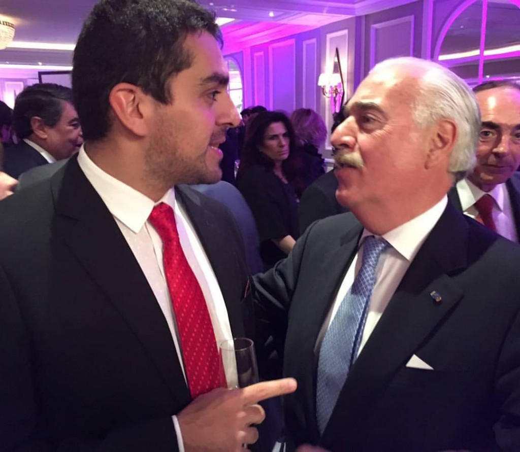 José Guillermo Godoy, junto a Andrés Pastrana, ex presidente de Colombia