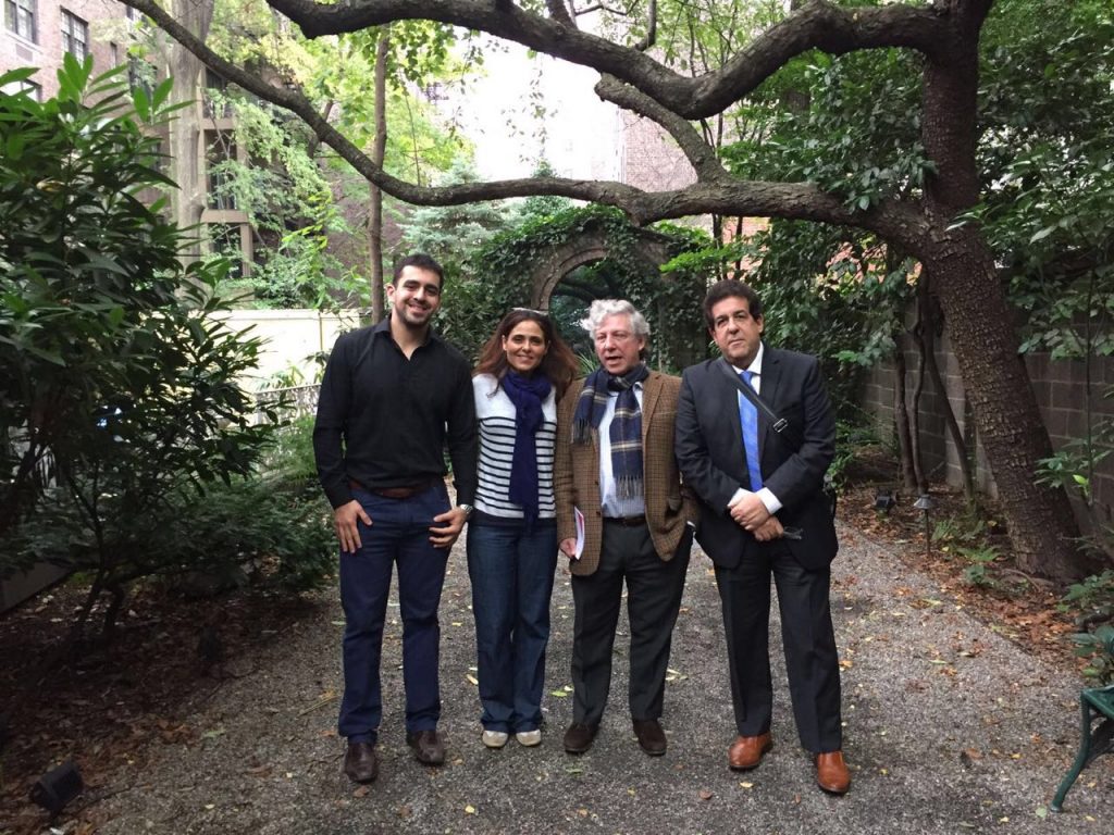 José Guillermo Godoy, Ana Vázquez Barrado (Directora del Área de Cultura del Instituto Cervantes).Marcelo Gioffré y Frank Zimmerman