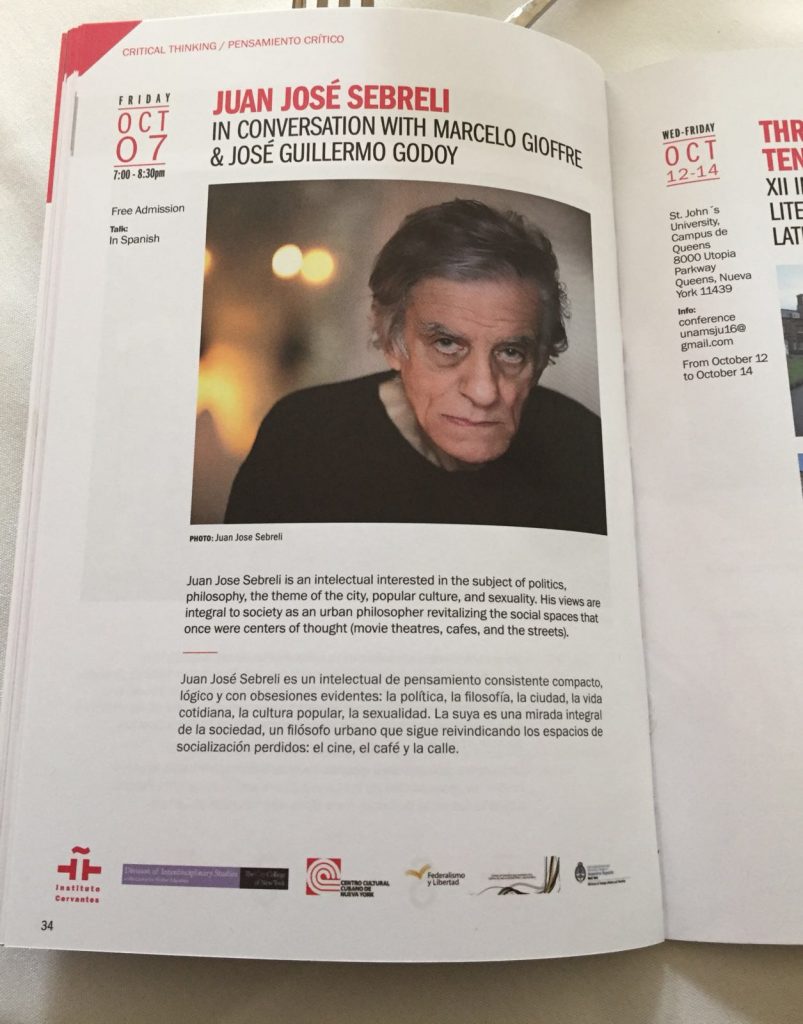 Programa en el Instituto Cervantes en Nueva York