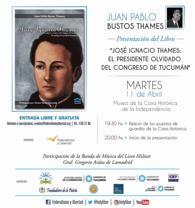 Presentación del último libro de Juan Pablo Bustos Thames