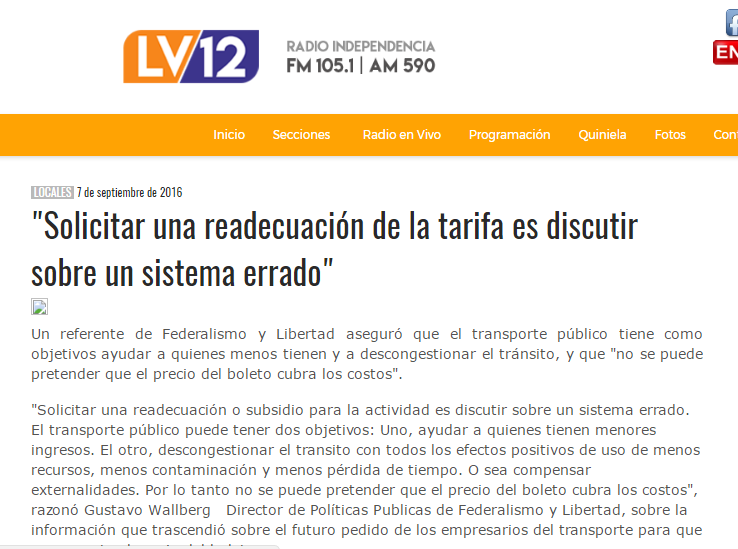 “Solicitar una readecuación de la tarifa es discutir sobre un sistema errado”