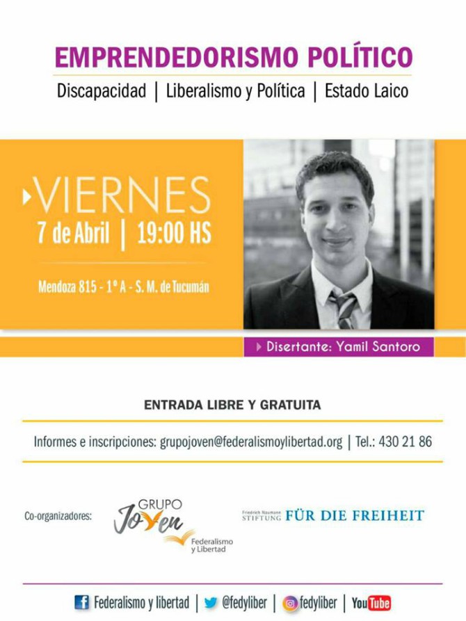 Yamil Santoro en Tucumán: Taller de Emprendedorismo Político