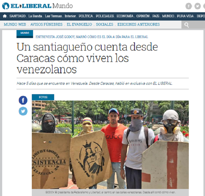 El Presidente de Federalismo y Libertad relata la dura realidad de Venezuela