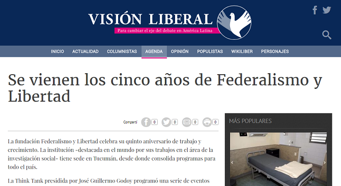 “Se vienen los cinco años de Federalismo y Libertad”