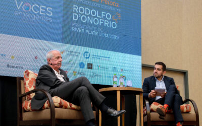 Rodolfo D’Onofrio en el lanzamiento de Voces emergentes
