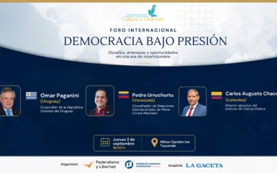 Tucumán será sede de la Jornada Cultura y Libertad “Democracia bajo presión”